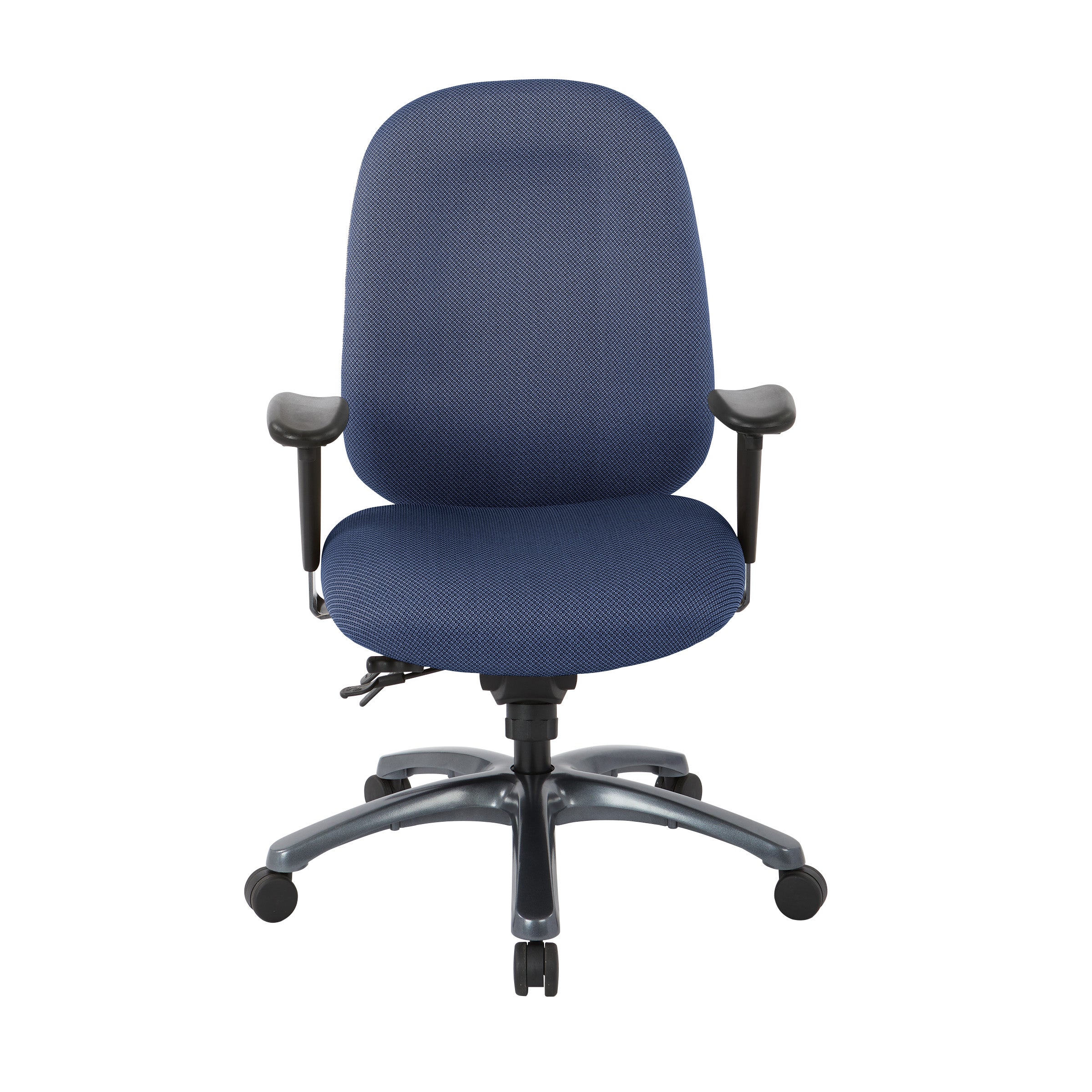 Multi-Function High Back Chair with Seat Slider and Titanium Finish Base